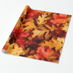 Autumn Leaves - Fall Colour Wrapping Paper