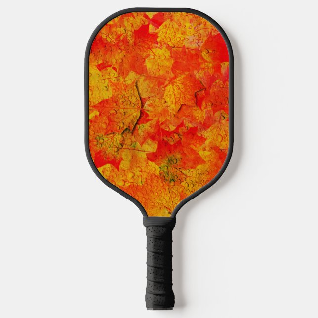 Autumn Leaves Fall Colourful Nature Pattern Leaf Pickleball Paddle (Front)