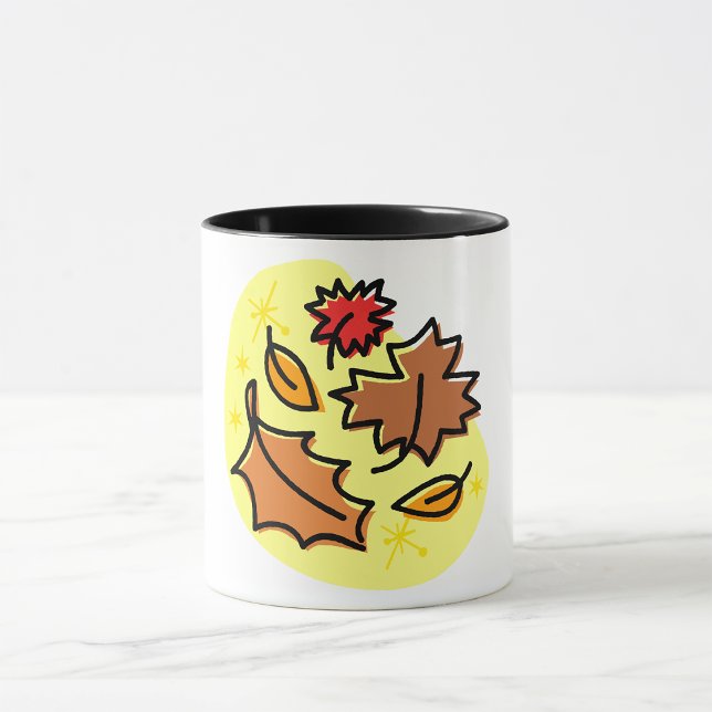 Autumn Leaves Fall Colourful Seasonal Leaf Art  Mug (Creator Uploaded)