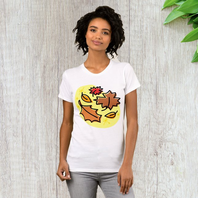 Autumn Leaves Fall Colourful Seasonal Leaf Art  T-Shirt (Creator Uploaded)