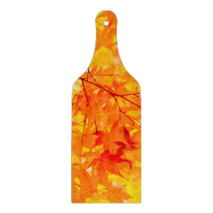 Autumn Leaves Fall Foliage Orange Nature Cutting Board