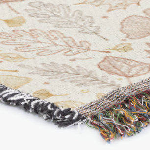 Autumn Leaves Fall Foliage Throw Blanket