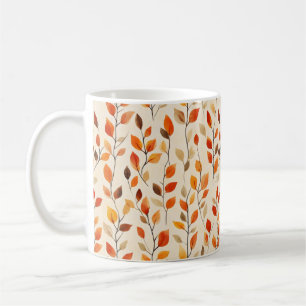 Autumn Leaves Fall Pattern Coffee Mug