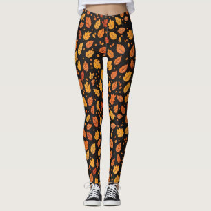 Autumn Leaves Fall Pattern Leggings