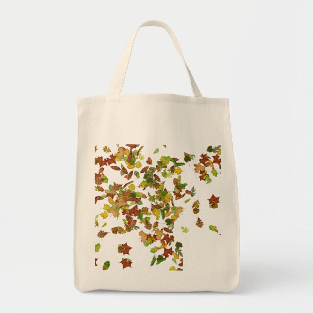 AUTUMN LEAVES, FALL STYLE TOTE BAG (Front)