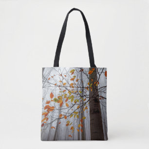 Autumn leaves fallen forest leaf tote bag