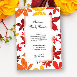 Autumn Leaves Family Reunion Invitation