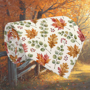 Autumn Leaves Faux Silk Botanical Fall Garden Tie