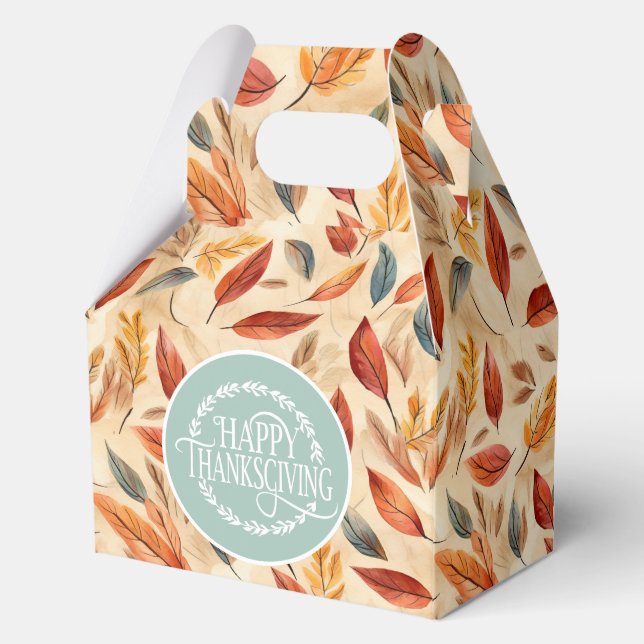 Autumn Leaves Favor Gift Box (Front)