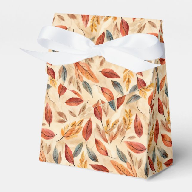 Autumn Leaves Favor Gift Box (Front Side)