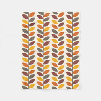 Autumn Leaves Fleece Blanket
