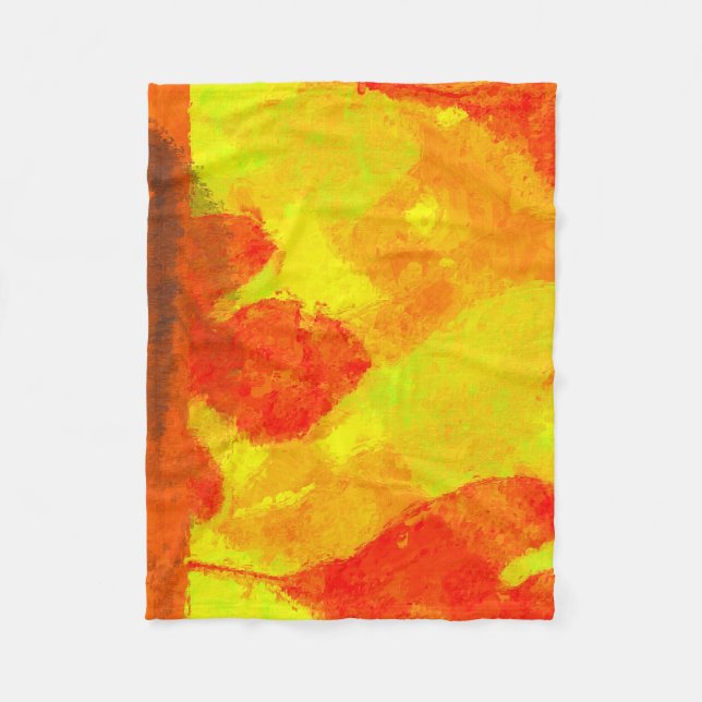 Autumn Leaves Fleece Blanket (Front)