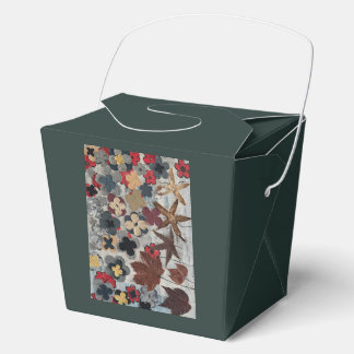 Autumn Leaves Floral Pattern Favour Box