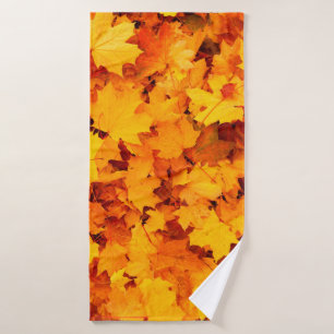 Autumn leaves foliage autumn leaves bath towel