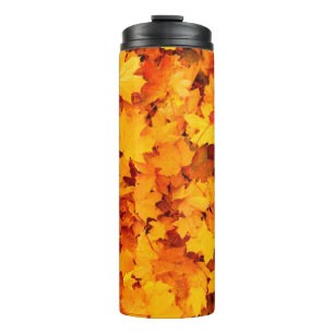 Autumn leaves foliage autumn leaves thermal tumbler