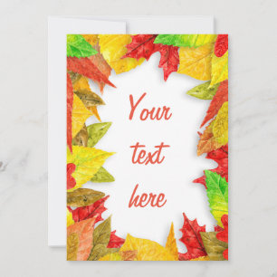 Autumn leaves frame
