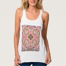 Autumn Leaves Goddess Mandala Art Tank Top Tshirt