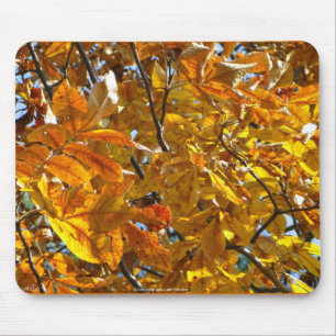 Autumn Leaves Gold Gifts Apparel Collectibles Mouse Pad