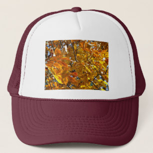 Autumn Leaves Gold Gifts Apparel Collectibles Trucker Hat