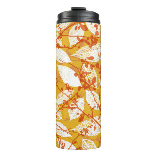Autumn Leaves: Golden Vintage Repeat Thermal Tumbler
