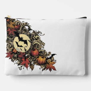 Autumn leaves. Halloween pattern. Accessory Pouch