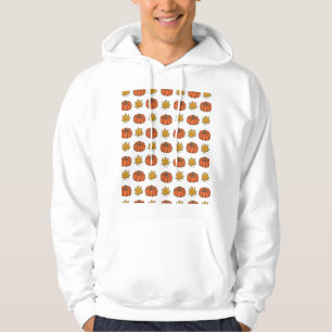 Autumn Leaves: Hand-Drawn Pumpkin Pattern Hoodie