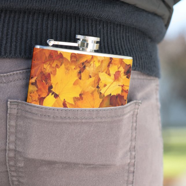 Autumn Leaves Hip Flask (In Situ)