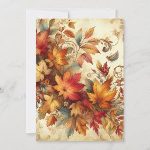 Autumn Leaves Holiday Card