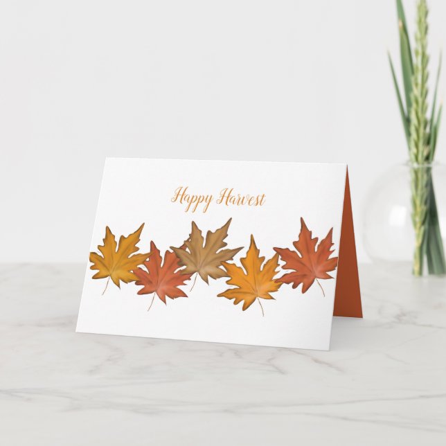 Autumn Leaves  Holiday Card (Front)