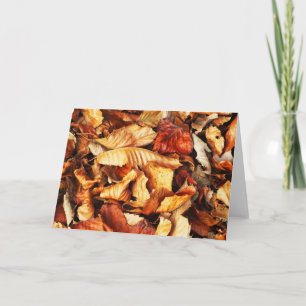 Autumn leaves holiday card