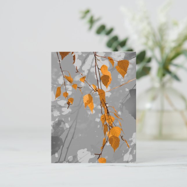 Autumn Leaves Holiday Postcard (Standing Front)