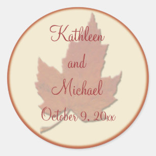 Autumn Leaves II 1.5" Diameter Round Sticker