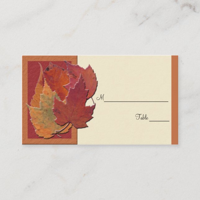 Autumn Leaves II Placecards (Front)