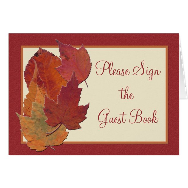Autumn Leaves II Table Card (Front Horizontal)