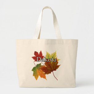 AUTUMN LEAVES IN DAKOTA LARGE TOTE BAG