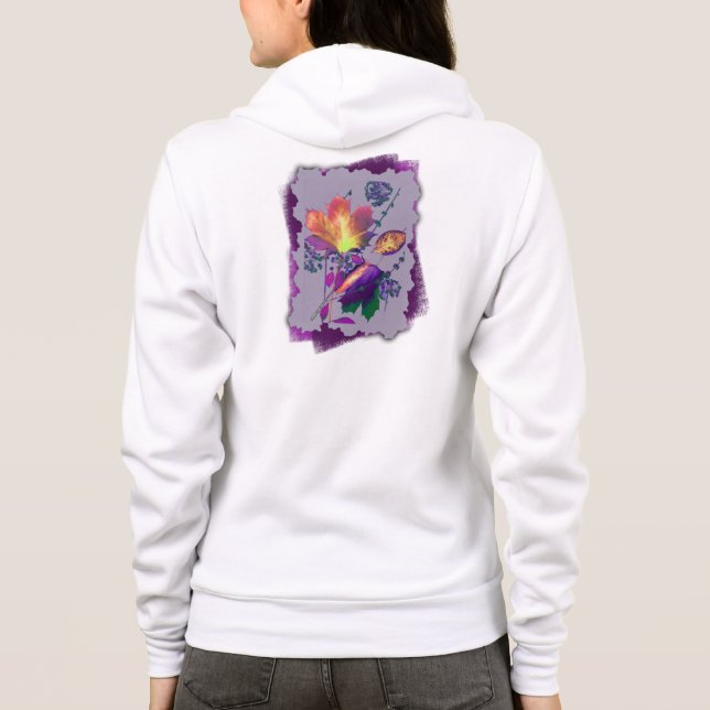 Autumn Leaves in Lilac Hoodie (Back)