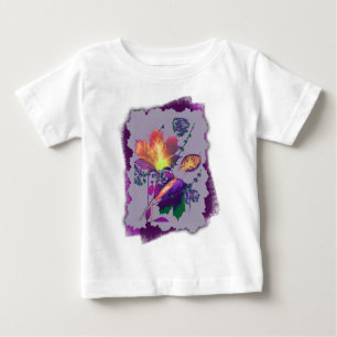 Autumn Leaves in Lilac with Purple Baby T-Shirt