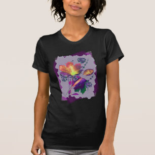 Autumn Leaves in Lilac with Purple T-Shirt