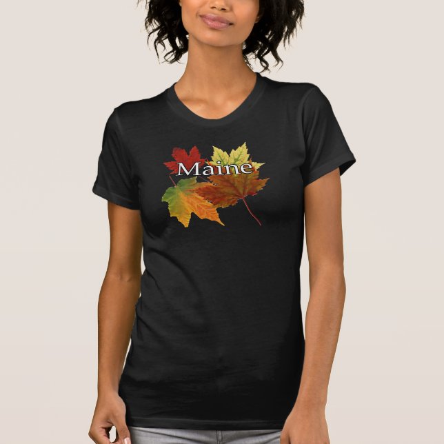 AUTUMN LEAVES IN MAINE T-Shirt (Front)