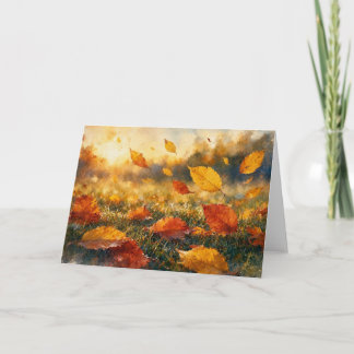 Autumn Leaves in Motion, Card