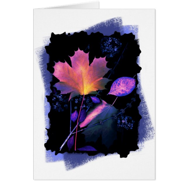 Autumn Leaves in Neon and Blue (Front)