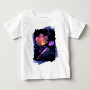 Autumn Leaves in Neon and Blue Baby T-Shirt