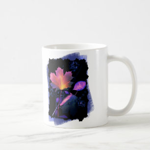 Autumn Leaves in Neon and Blue Coffee Mug