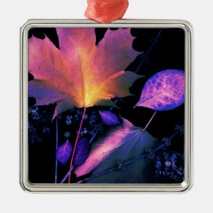Autumn Leaves in Neon Metal Tree Decoration