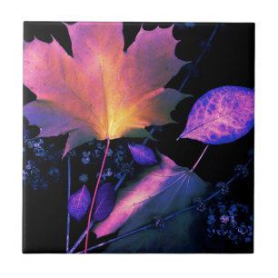 Autumn Leaves in Neon Tile