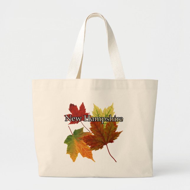 AUTUMN LEAVES IN NEW HAMPSHIRE LARGE TOTE BAG (Front)