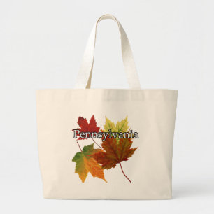 AUTUMN LEAVES IN PENNSYLVANIA LARGE TOTE BAG
