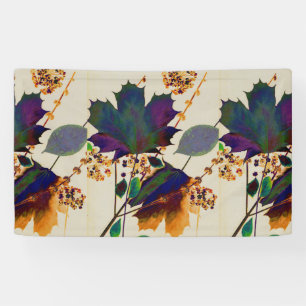 Autumn Leaves in Royal Colours Banner
