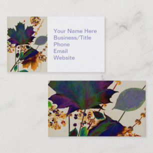 Autumn Leaves in Royal Colours Business Card