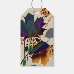 Autumn Leaves in Royal Colours Gift Tags